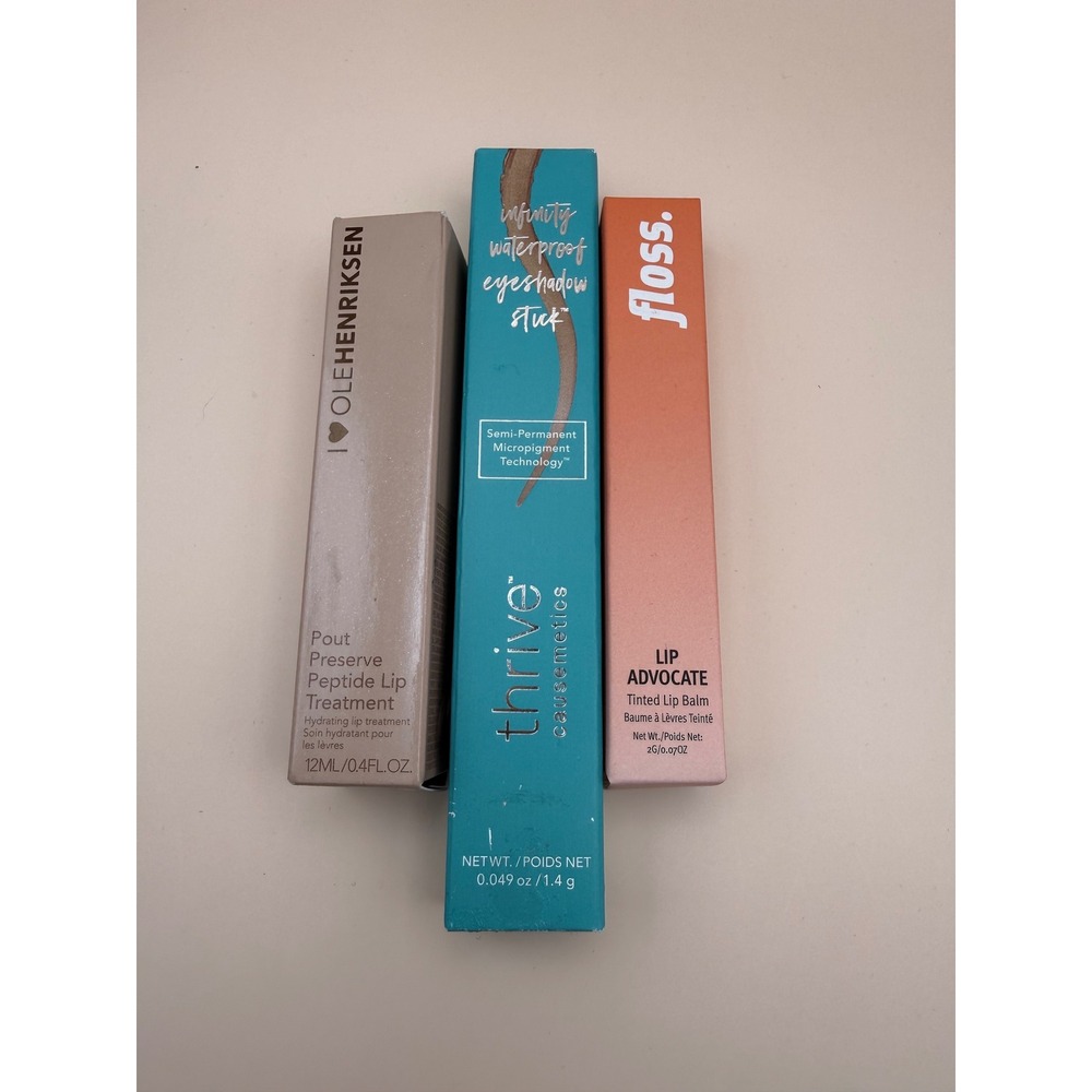 OleHenriksen Thrive Causemetics Floss Lip Treatment Eyeshadow Bundle NIB